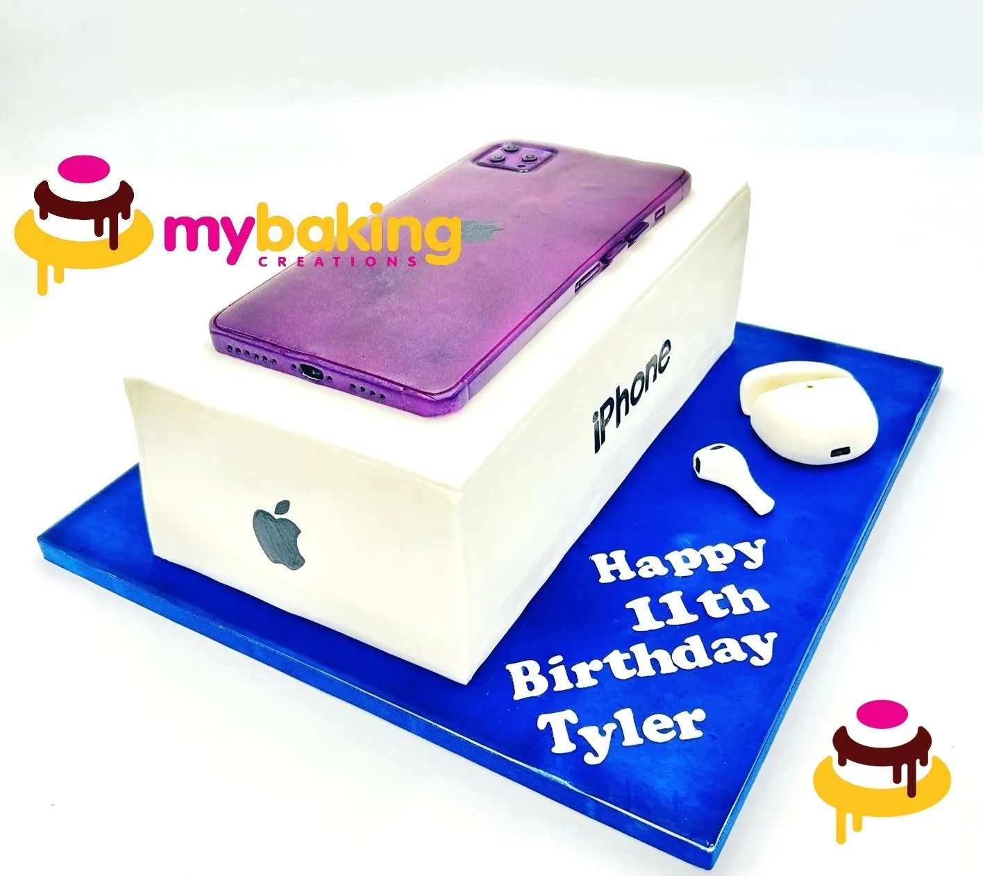 Custom realistic iPhone box cake Bay Area bakery